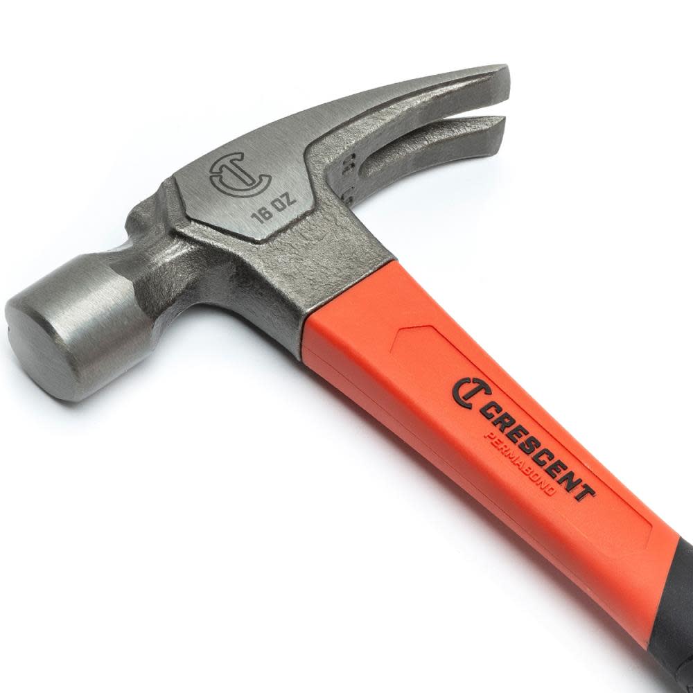 Crescent Rip Claw Hammer with Fiberglass Handle 16oz - Ascmtools