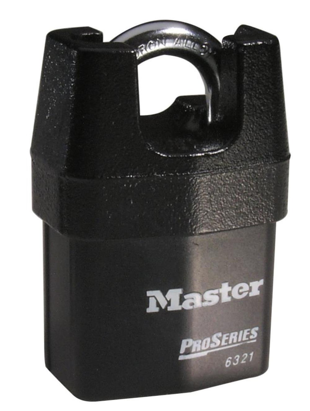 Master Lock 2-1/8in (54mm) Wide ProSeries Shrouded Laminated Steel Rekeyable Pin Tumbler Padlock Keyed Alike - Ascmtools