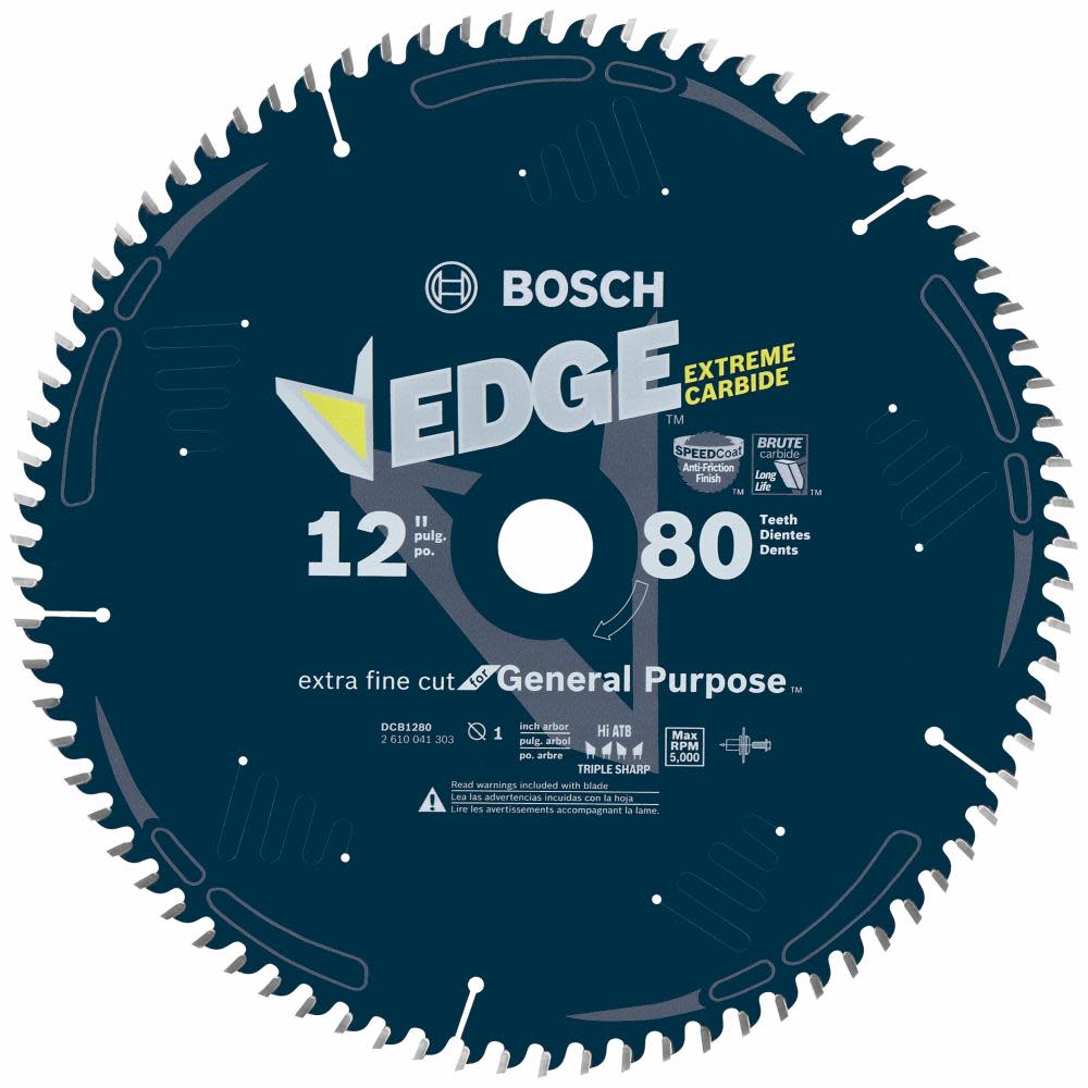 Bosch 12 In. 80 Tooth Edge Circular Saw Blade for Extra-Fine Finish - Ascmtools