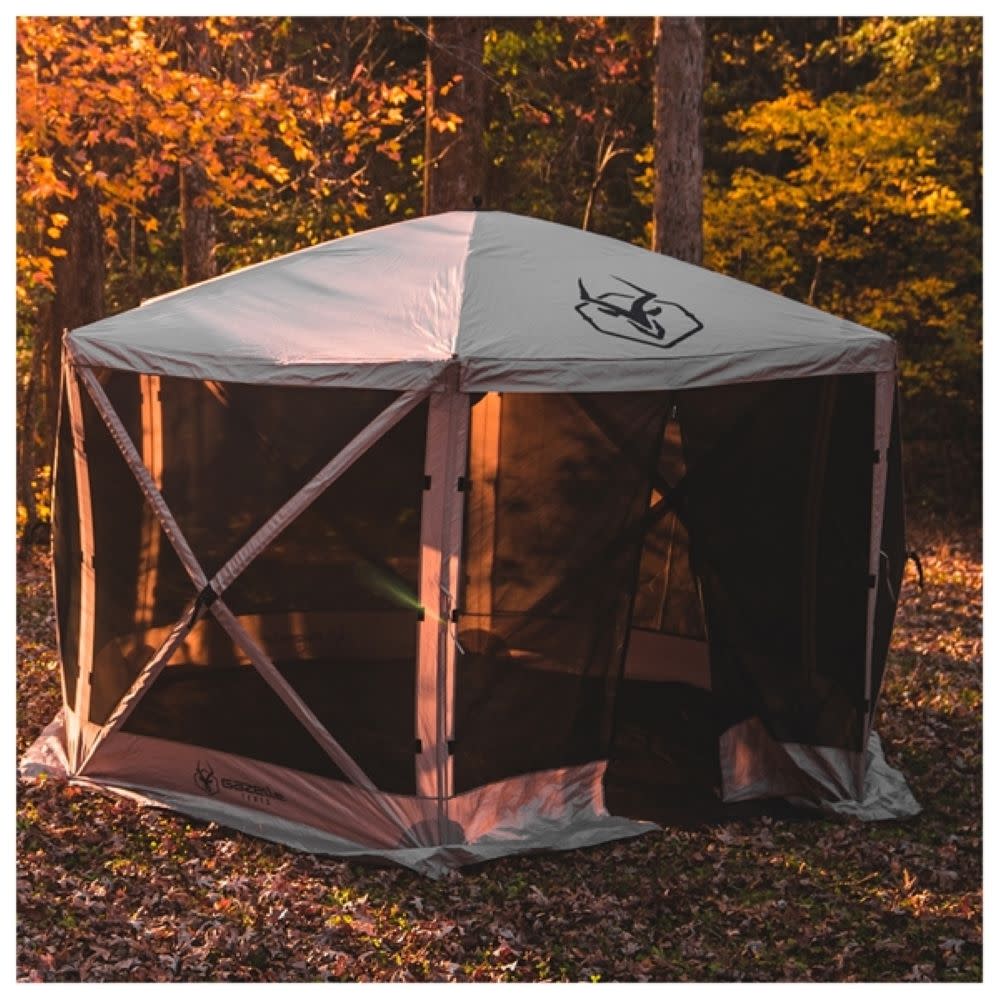 Gazelle G6 Gazebo 6 Sided 124 X 124″ Portable Desert Sand - Ascmtools