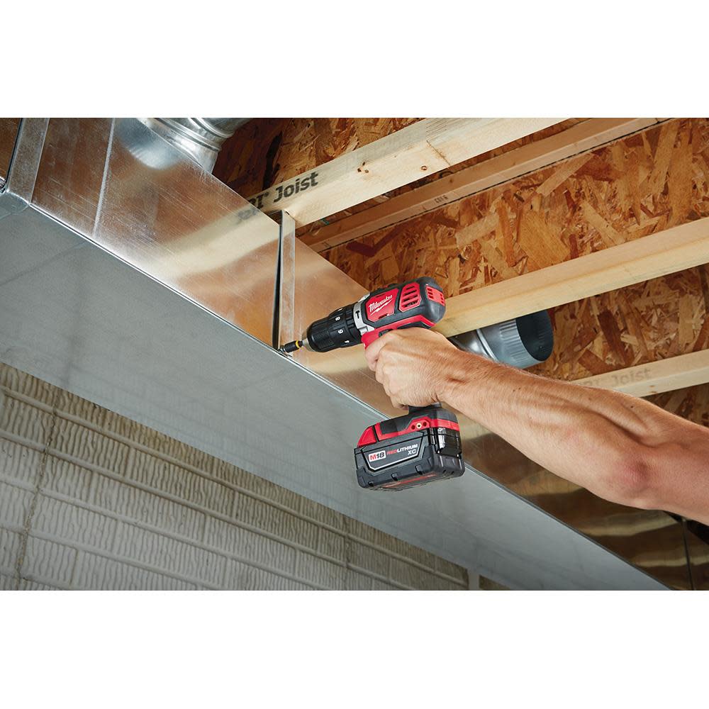 Milwaukee M18 Compact 1/2 in. Hammer Drill/Driver Kit with XC Batteries - Ascmtools