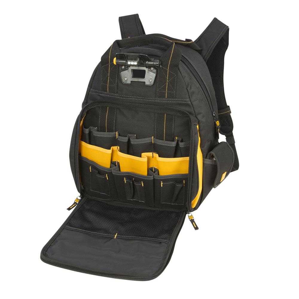 DEWALT 57 Pocket Lighted Tool Backpack - Ascmtools