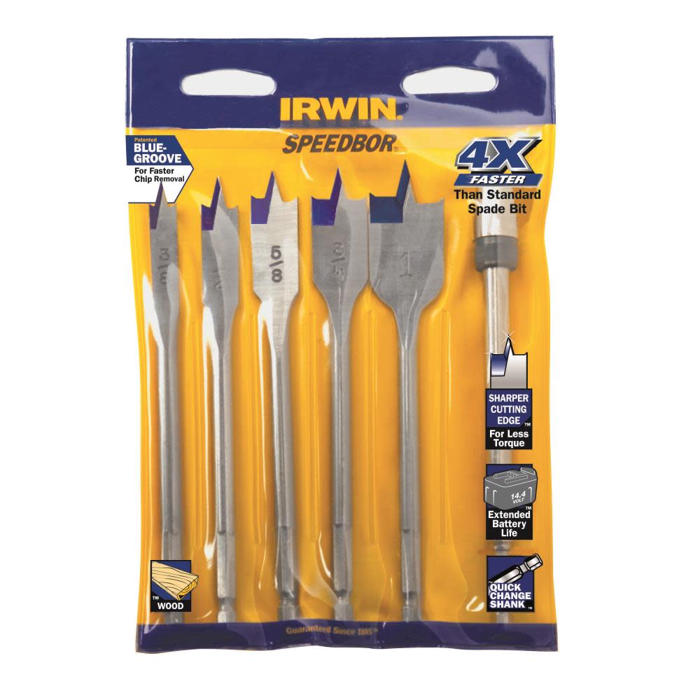 Irwin 6pc Spade Bit Set - Ascmtools