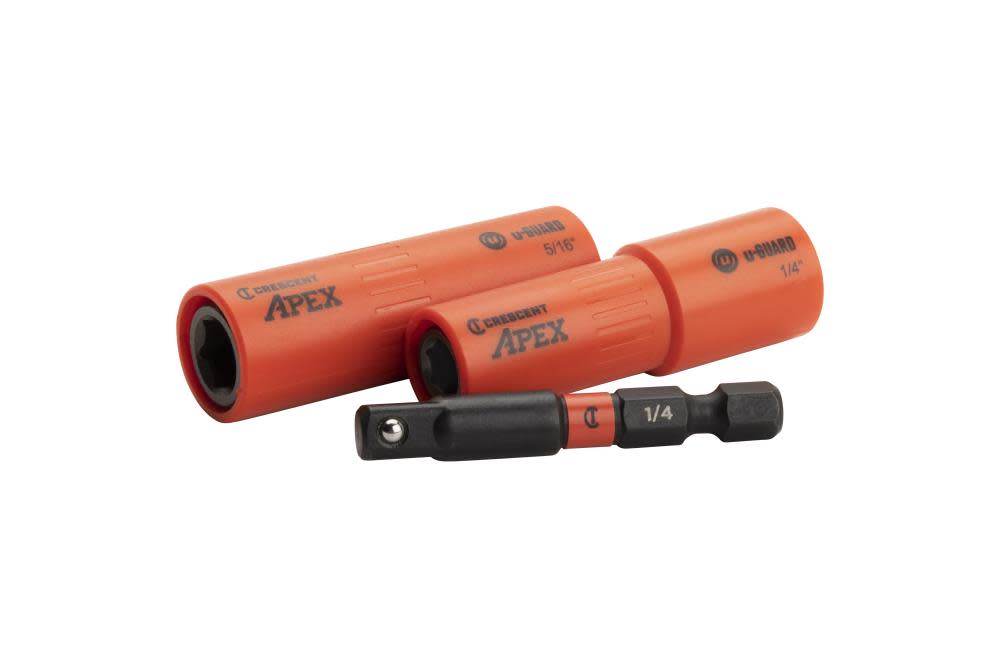 Crescent APEX 3 Pc u-GUARD 1/4″ Covered Socket Set - Ascmtools