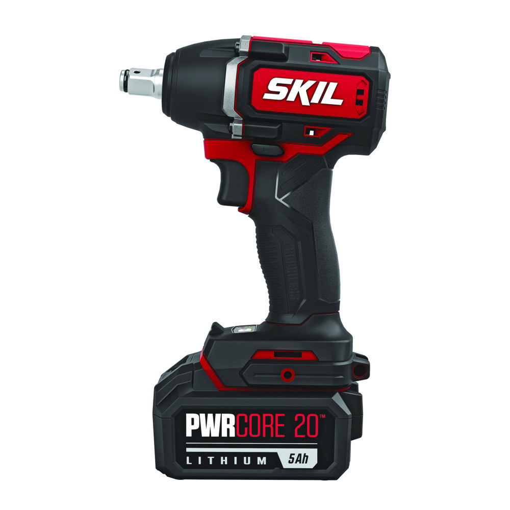 SKIL PWRCORE 20 Brushless 20V 1/2” Impact Wrench Kit - Ascmtools