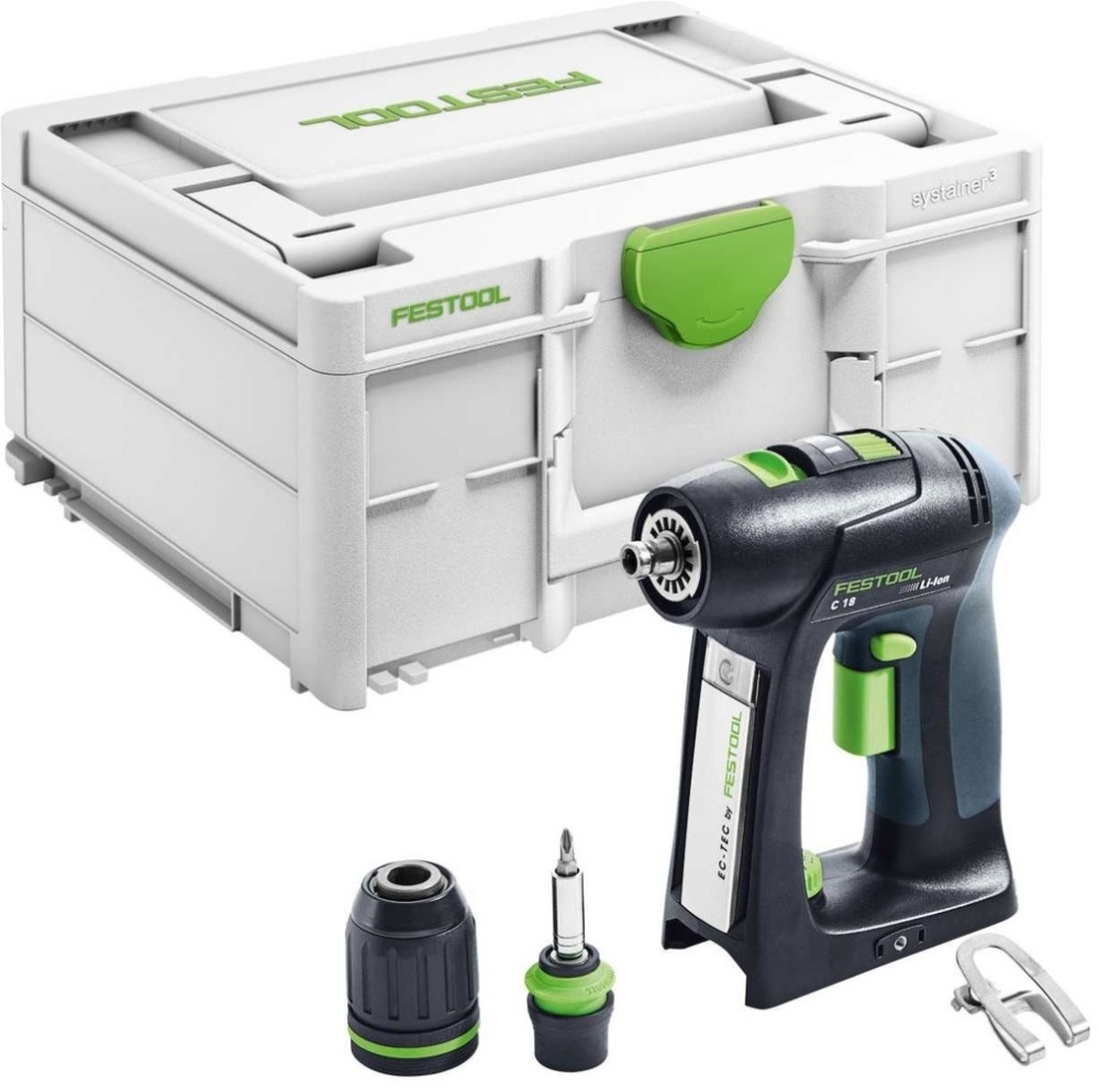 Festool Cordless Drill C 18 – Basic US - Ascmtools
