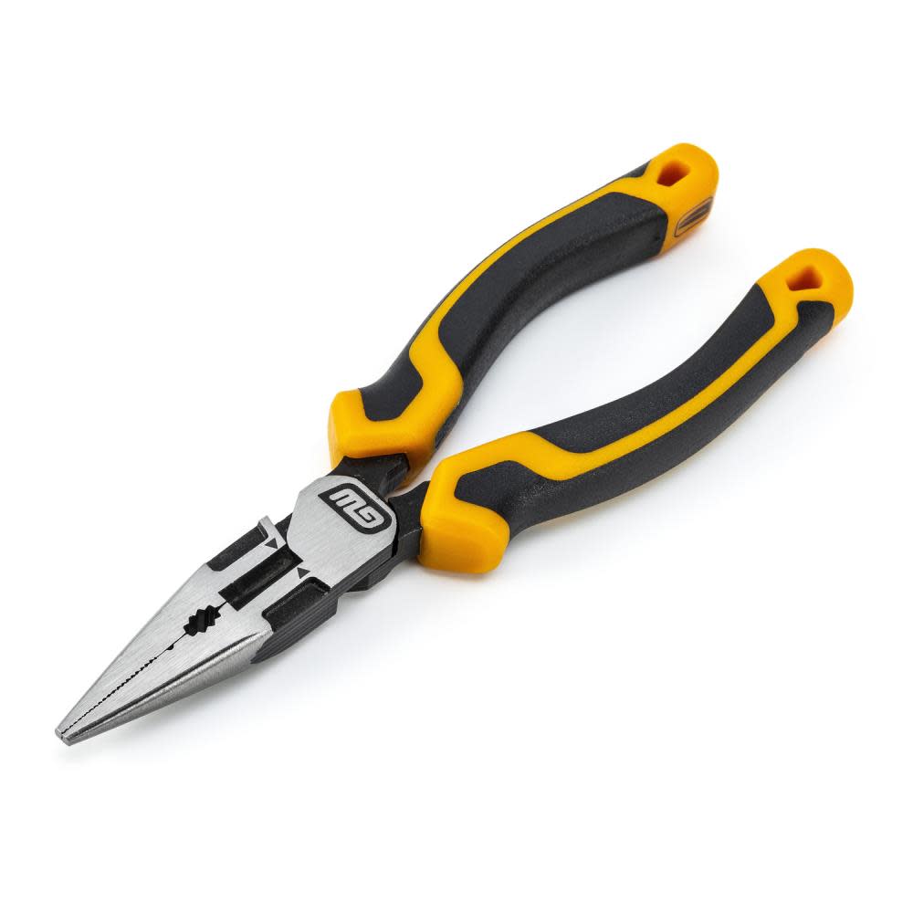 GEARWRENCH Pitbull Long Nose Pliers 6″ Dual Material - Ascmtools