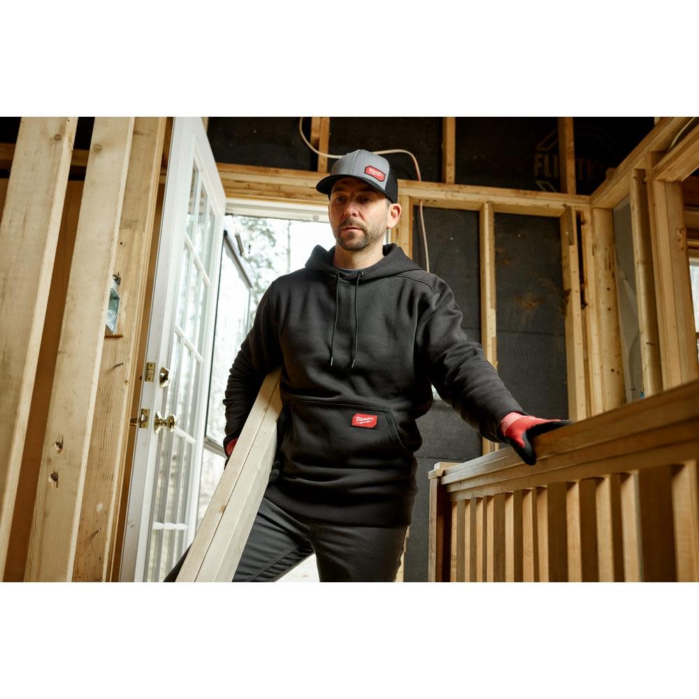 Milwaukee Midweight Pullover Hoodie Black XL - Ascmtools