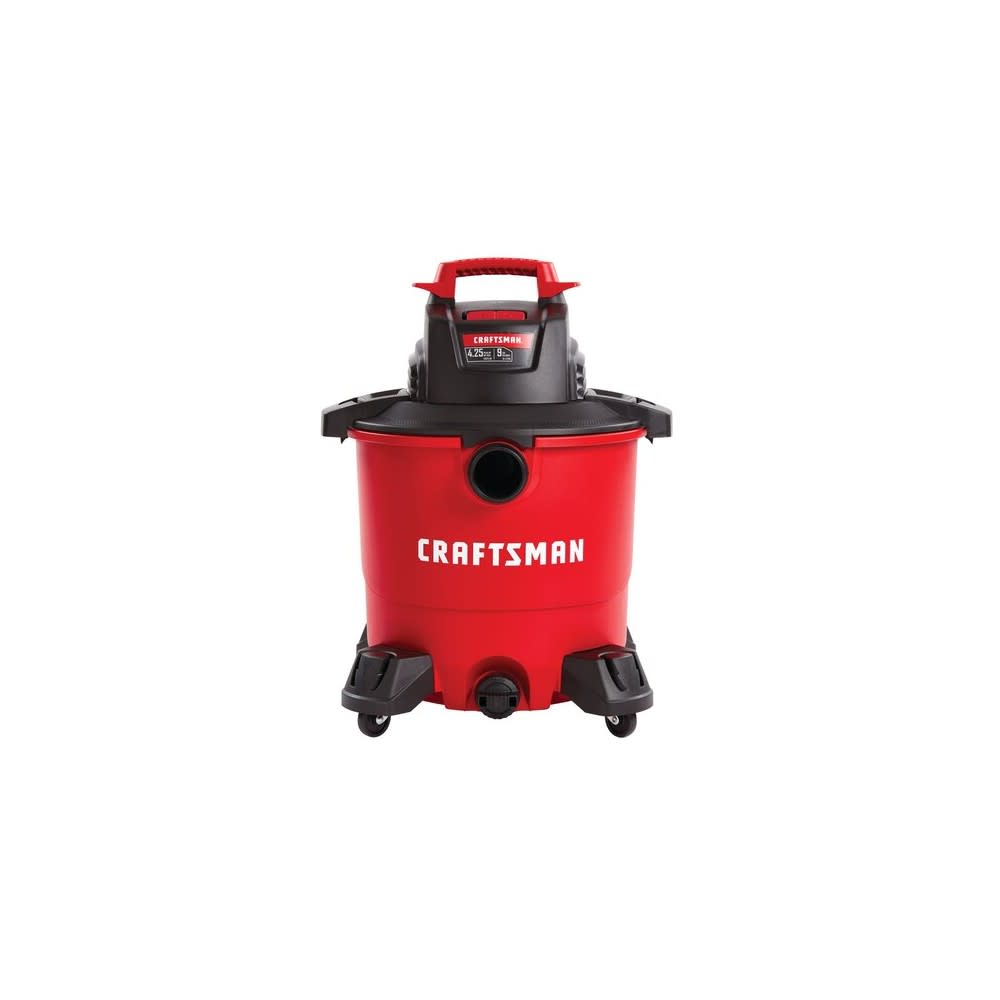 Craftsman Wet/Dry Vacuum 9 Gallon Corded 120V 4.25HP Peak - Ascmtools