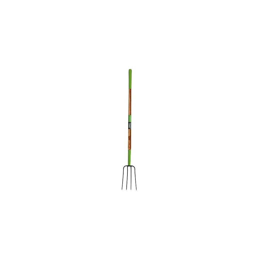 Ames 4-Tine Manure Fork with Oversized Cushion Grip on Hardwood Handle - Ascmtools