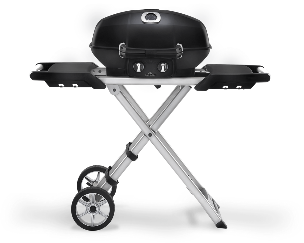 Napoleon TravelQ PRO285X Portable Propane Gas Grill with Scissor Cart Black - Ascmtools