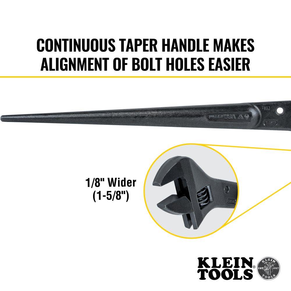 Klein Tools 16″ Adj.-Head Construction Wrench - Ascmtools
