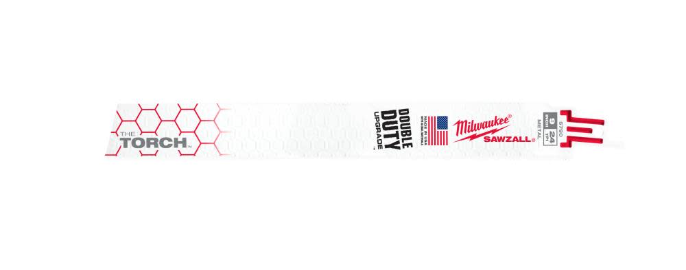 Milwaukee 9 in. 24 TPI THE TORCH SAWZALL Blades 5PK - Ascmtools