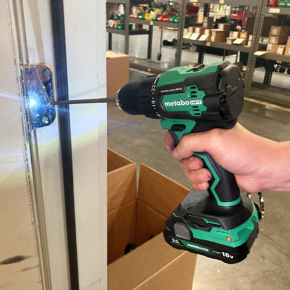 Metabo HPT 18V MultiVolt Cordless Brushless Hammer Drill Kit (2 x 2.0Ah) - Ascmtools