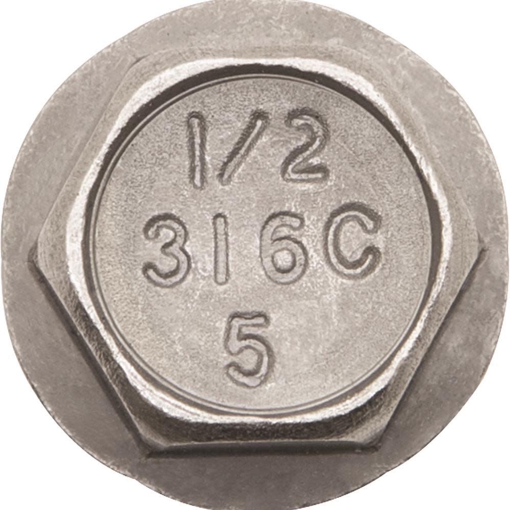 DEWALT Screw Anchors 1/2X5 WEDGE-BOLT(316SS BIMETL) QTY: 25 - Ascmtools