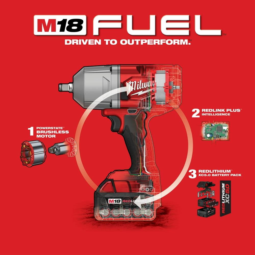 Milwaukee M18 FUEL HTIW with Grease Gun Kit - Ascmtools