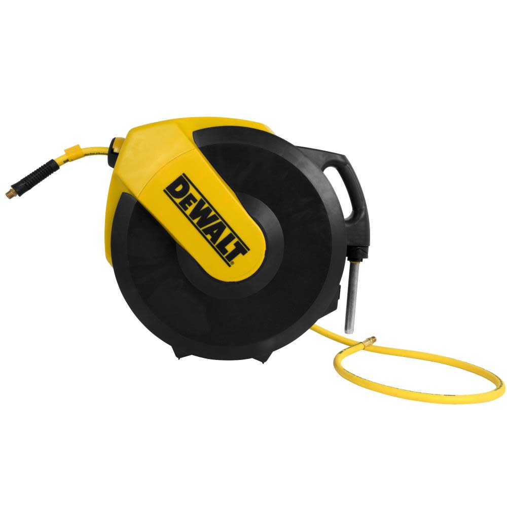 DEWALT 3/8 in. x 50 ft. Enclosed Air Hose Reel with Hybrid Hose - Ascmtools