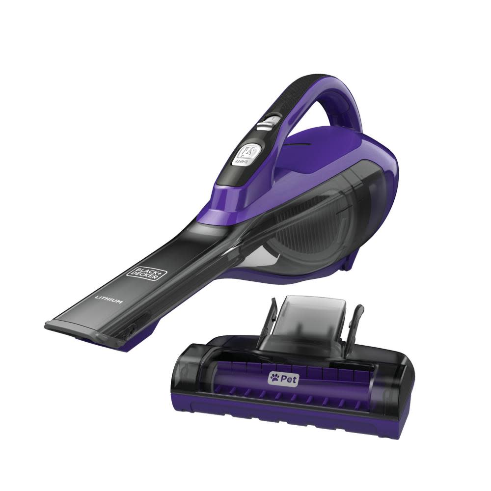 Black and Decker Lithium Hand Vac Pet Purple - Ascmtools