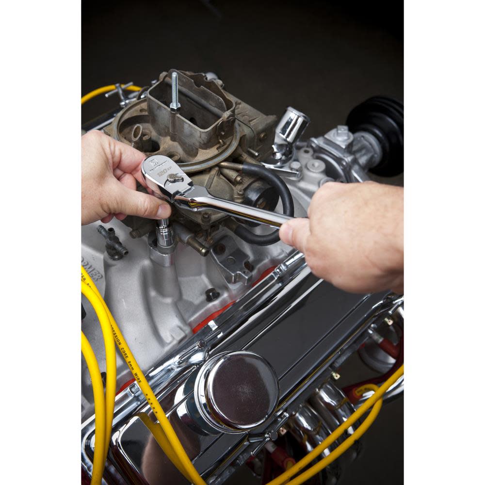 GEARWRENCH Flex Head Ratchet Set 4 Pc Teardrop 120XP 1/4″ 3/8 In. & 1/2 In. Drive - Ascmtools