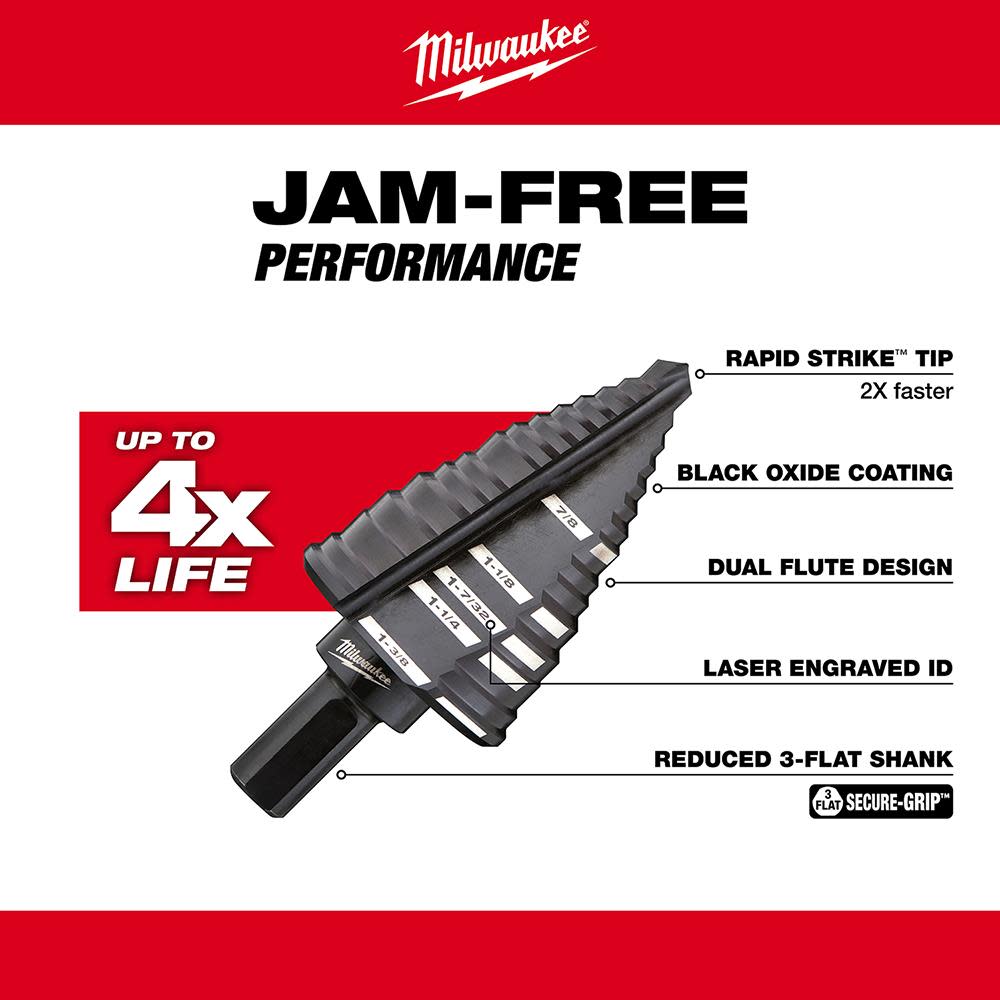 Milwaukee 3-Piece Step Drill Bit Set - Ascmtools