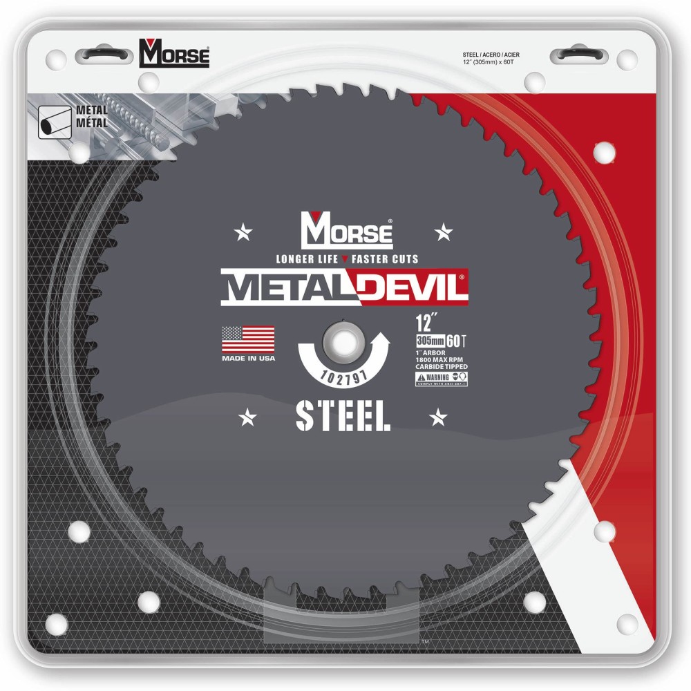 MK Morse 12″ 60 Tooth Metal Devil Circular Saw Blade - Ascmtools