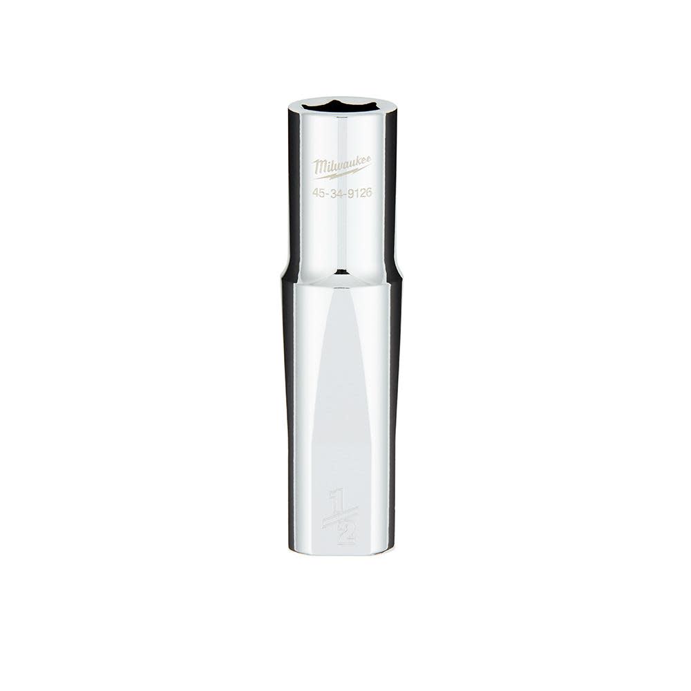 Milwaukee 1/2 in. Drive 1/2 in. SAE 6-Point Deep Socket with FOUR FLAT Sides - Ascmtools