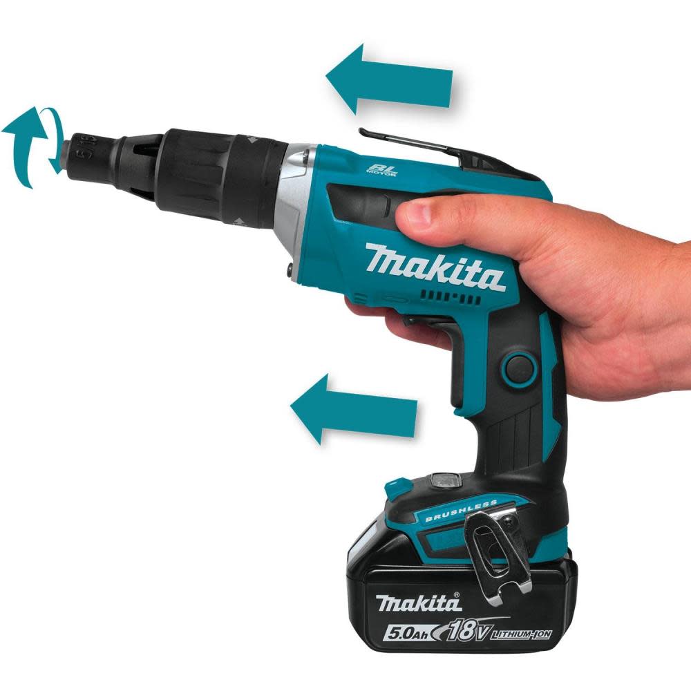 Makita 18V LXT Lithium-Ion Brushless Cordless 2500 RPM Screwdriver Kit (5.0Ah) - Ascmtools