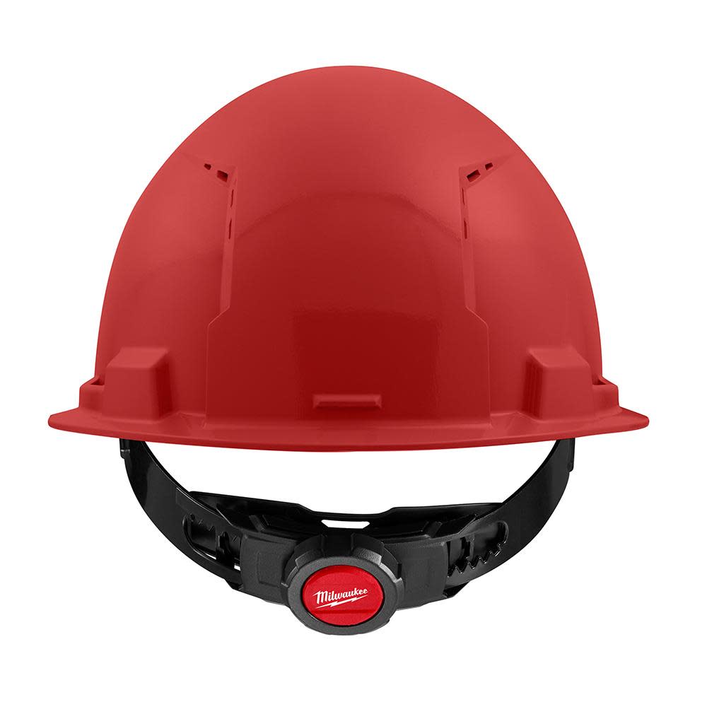 Milwaukee Front Brim Vented Hard Hat with 4pt Ratcheting Suspension Type 1 Class C Red - Ascmtools