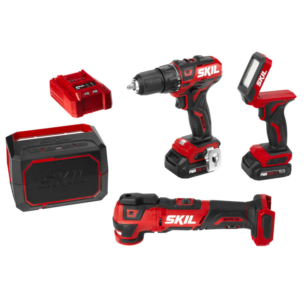 SKIL PWRCORE 12 Brushless 12V 4 Tool Combo Kit - Ascmtools