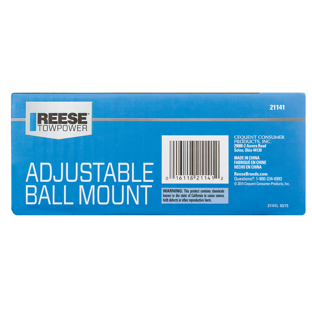 Reese 10.5″ 5000 lbs Black Adjustable Trailer Hitch Ball Mount - Ascmtools