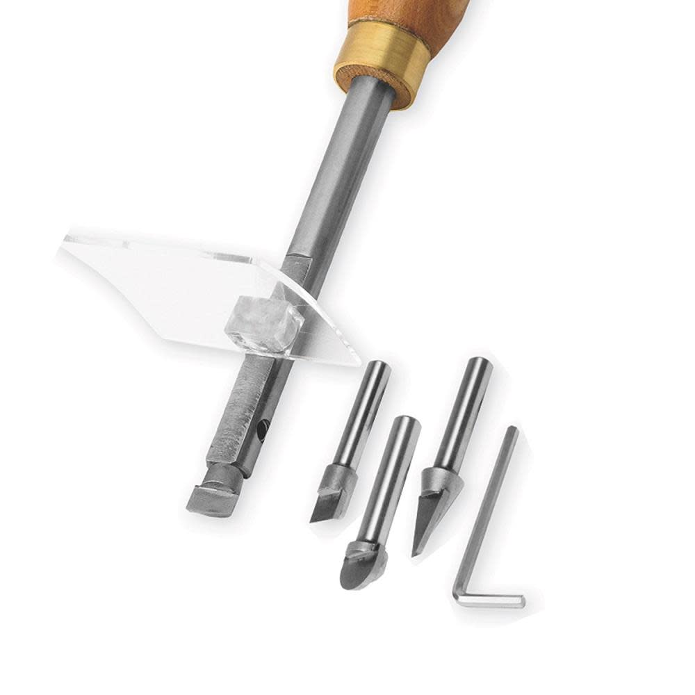 PSI Woodworking Products 4 Bit Carbide Multi Cutter Chisel Set - Ascmtools
