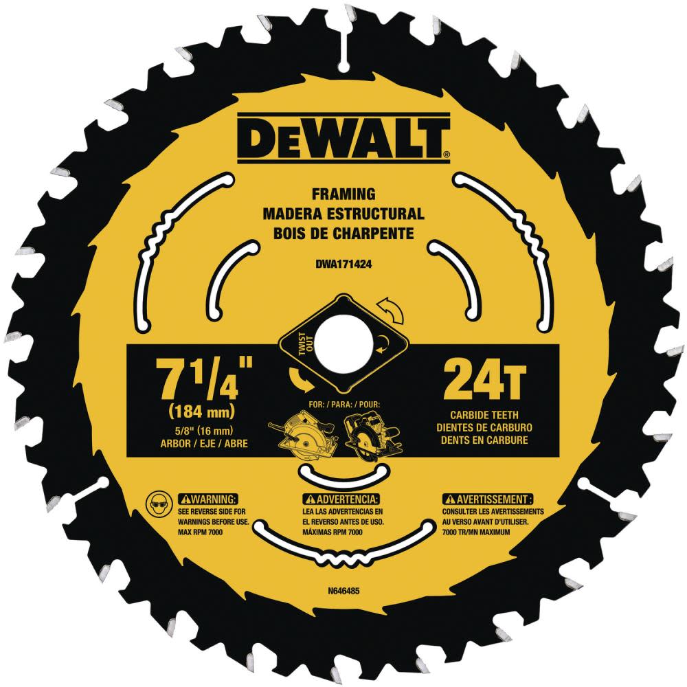 DEWALT FLEXVOLT Reciprocating Saw Blade Set- 8 Pack and 7-1/4-in 24T Saw Blades with ToughTrack Tooth Design – 3 pack - Ascmtools