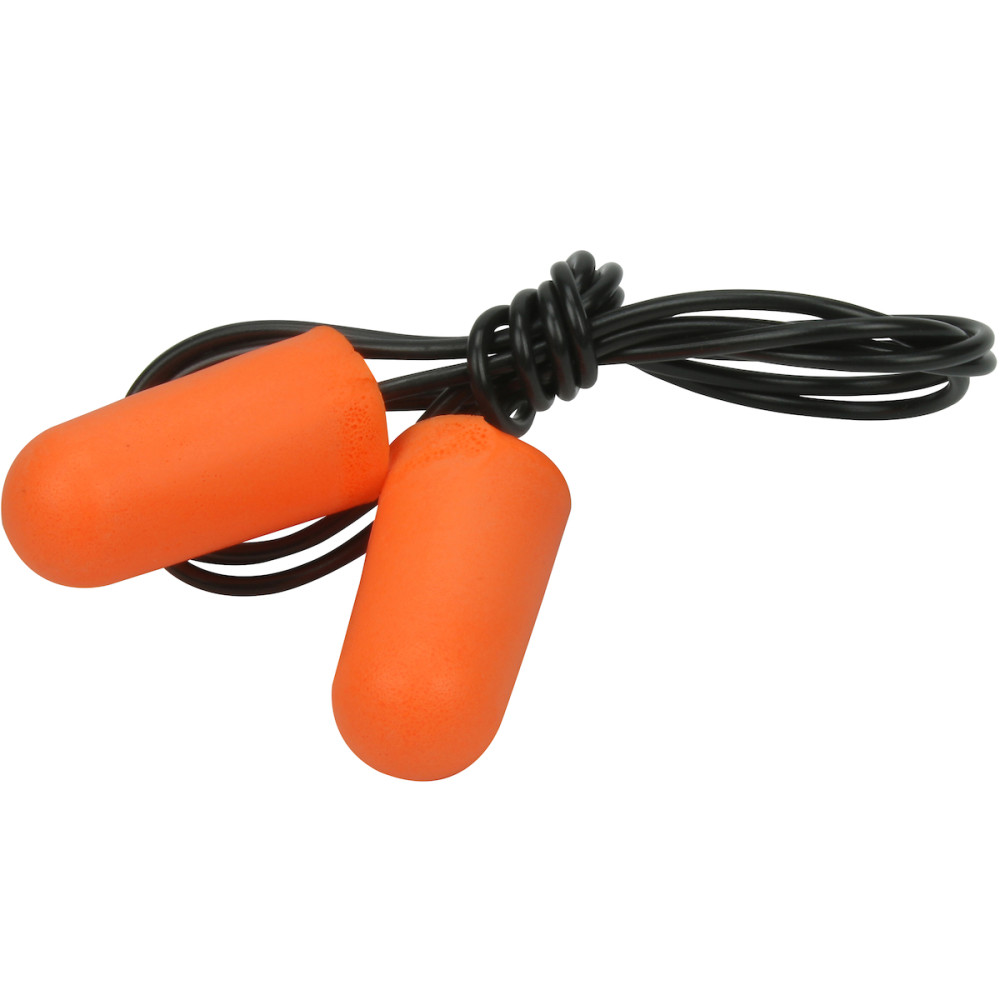 Protective Industrial Products Ear Plug Mega Bullet Orange Disposable Soft PU Foam Corded - Ascmtools