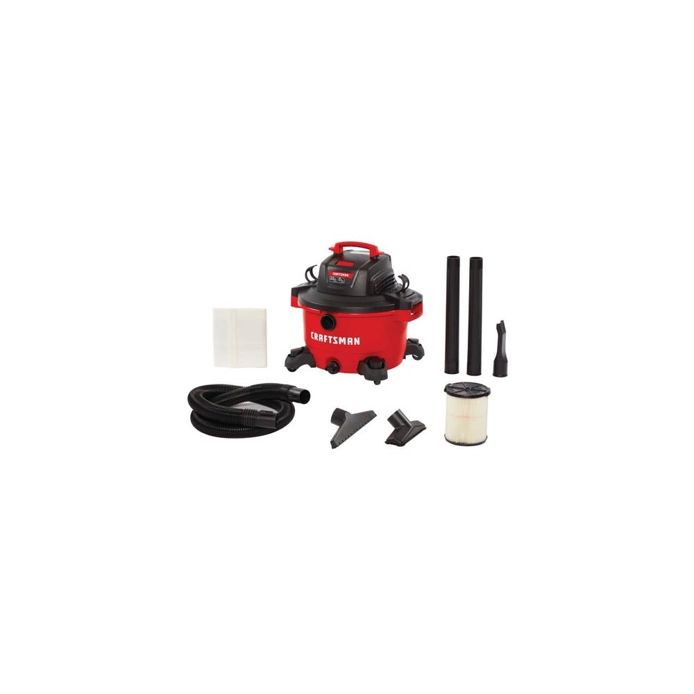 Craftsman Wet/Dry Vacuum with Attachments 12 Gallon 120V 6HP Peak - Ascmtools