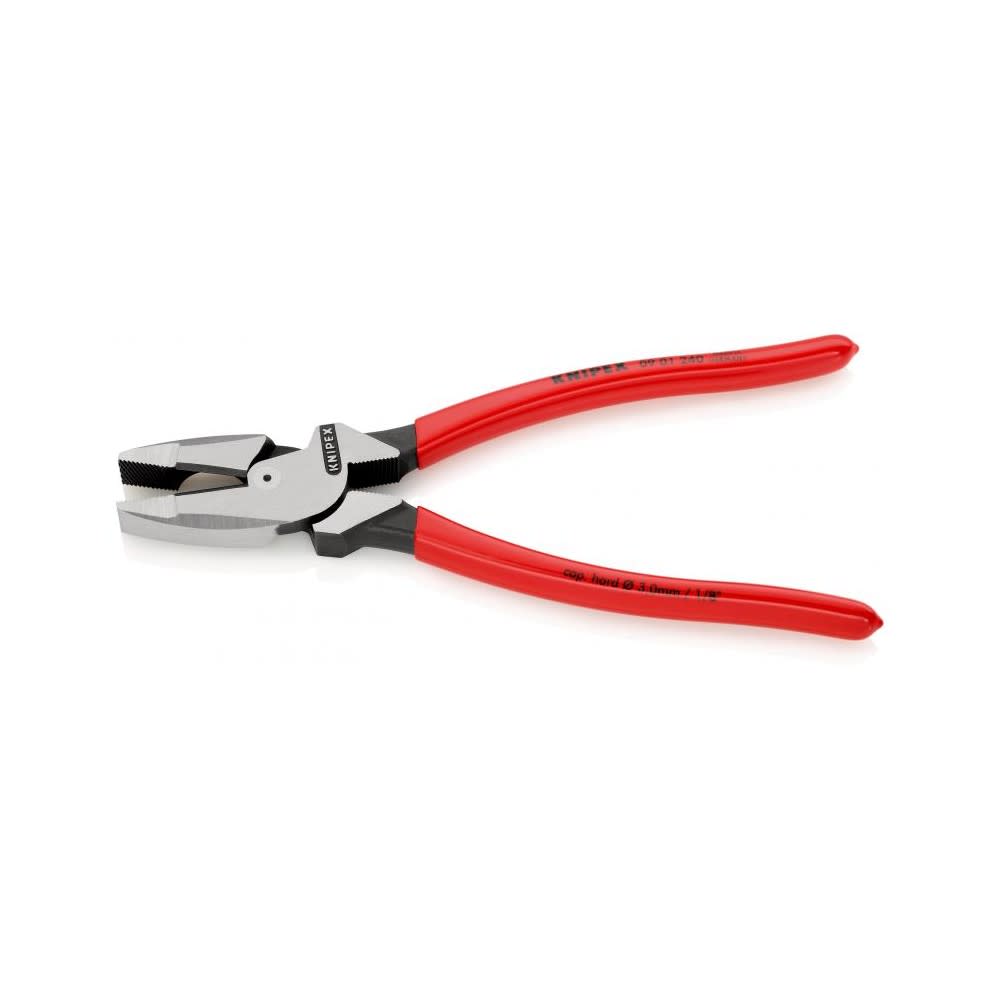 Knipex Linemans Pliers Plastic Coated Handle 240mm - Ascmtools