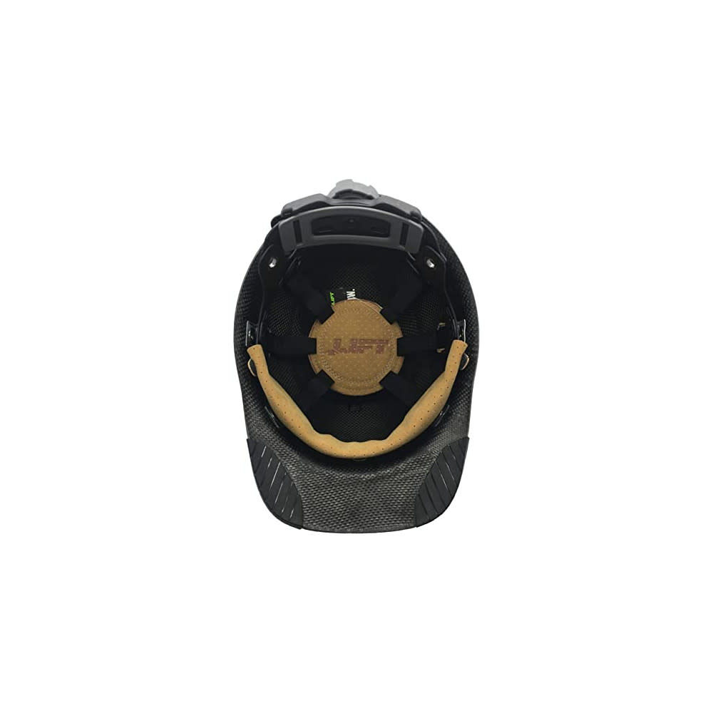 Lift Safety Hard Hat DAX FIFTY50 Orange/Black Carbon Fiber Cap - Ascmtools