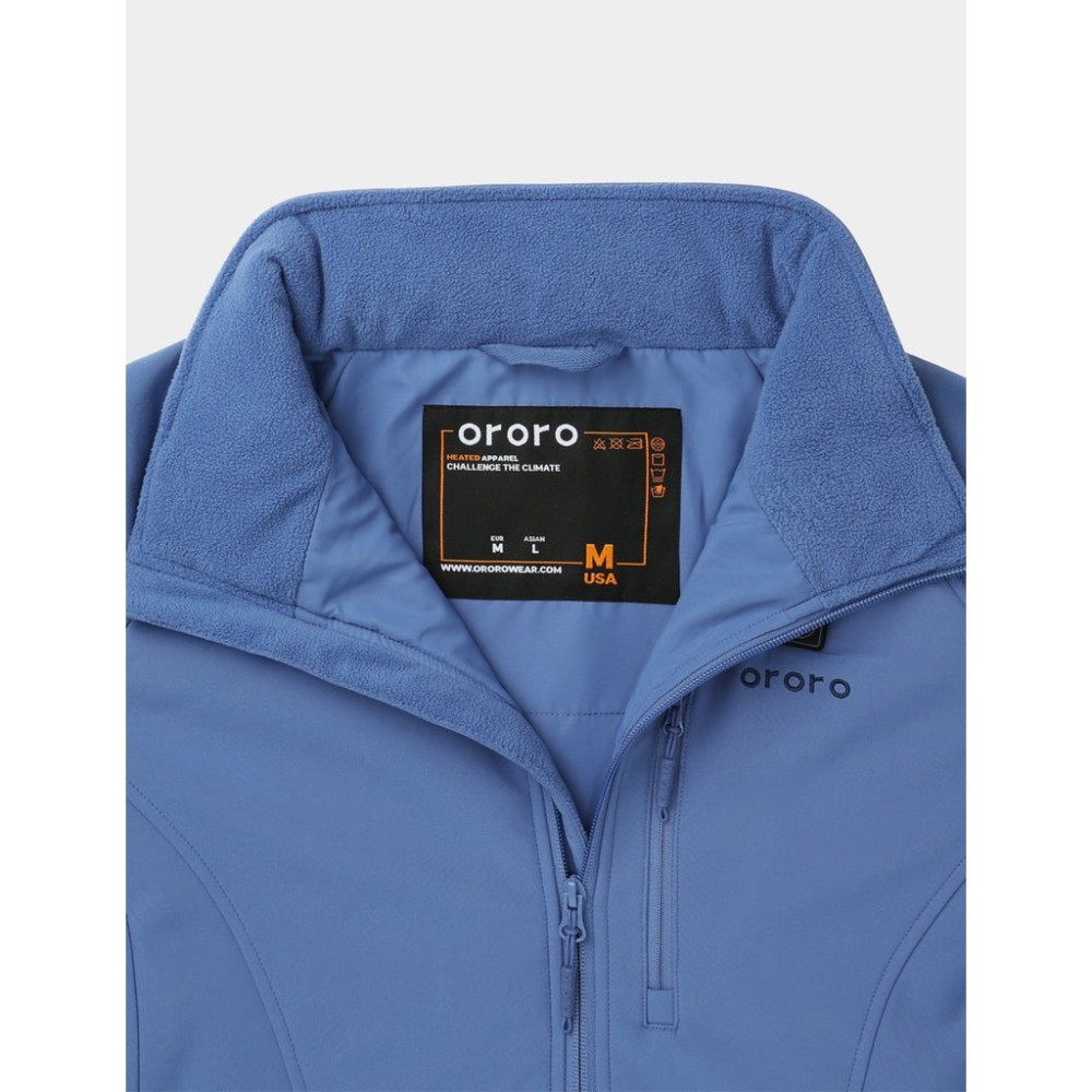 ORORO Womens Haze Blue Classic Heated Jacket Kit Medium - Ascmtools