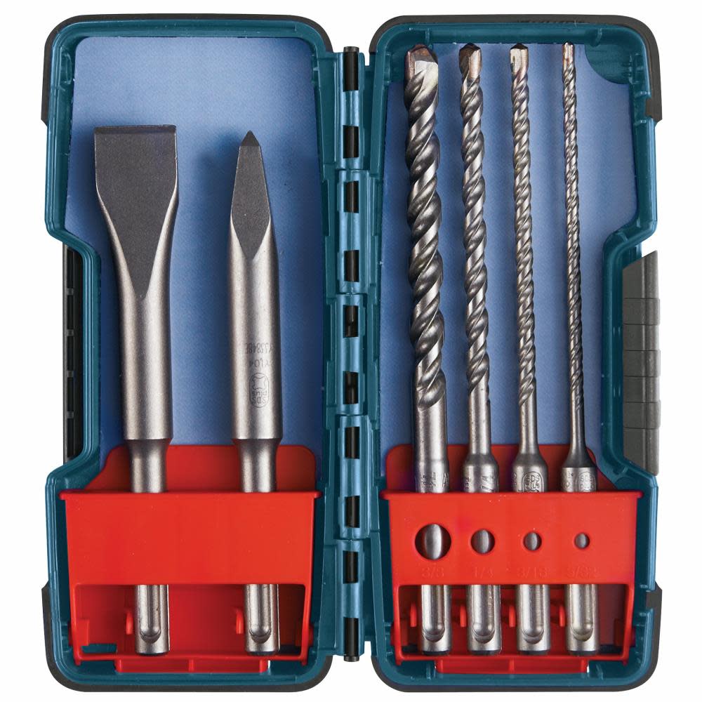 Bosch 6 pc. SDS-plus Bulldog Rotary Hammer Bit Set - Ascmtools