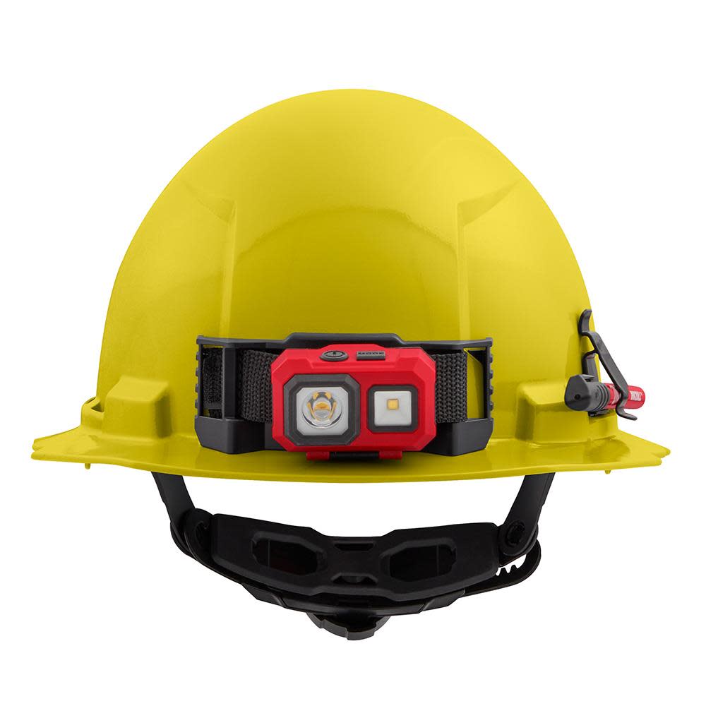 Milwaukee Yellow Full Brim Hard Hat with 6pt Ratcheting Suspension Type 1 Class E - Ascmtools