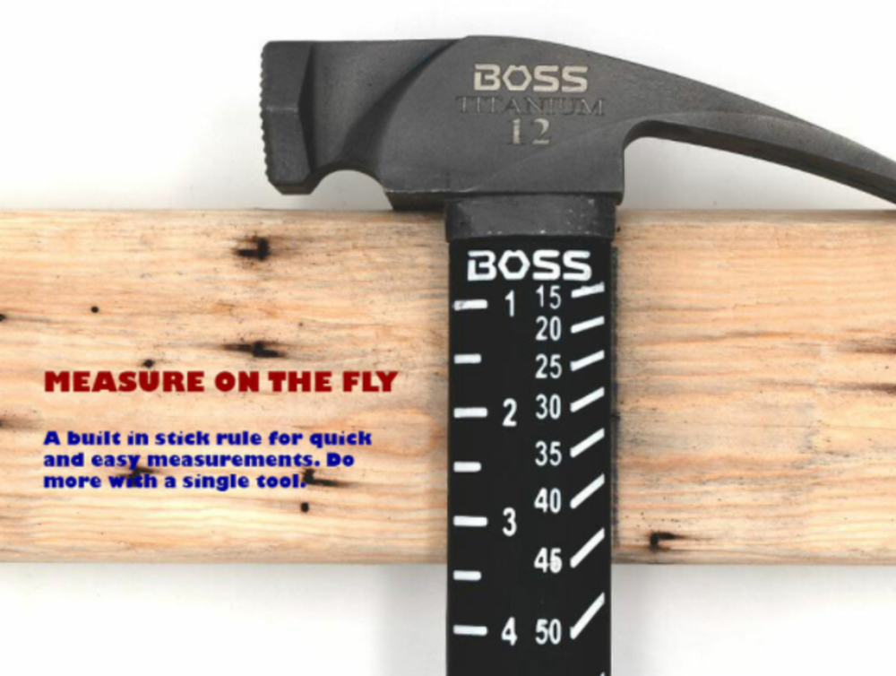Boss Hammers 18oz Steel Hybrid Fiberglass Handle Hammer Milled Face - Ascmtools