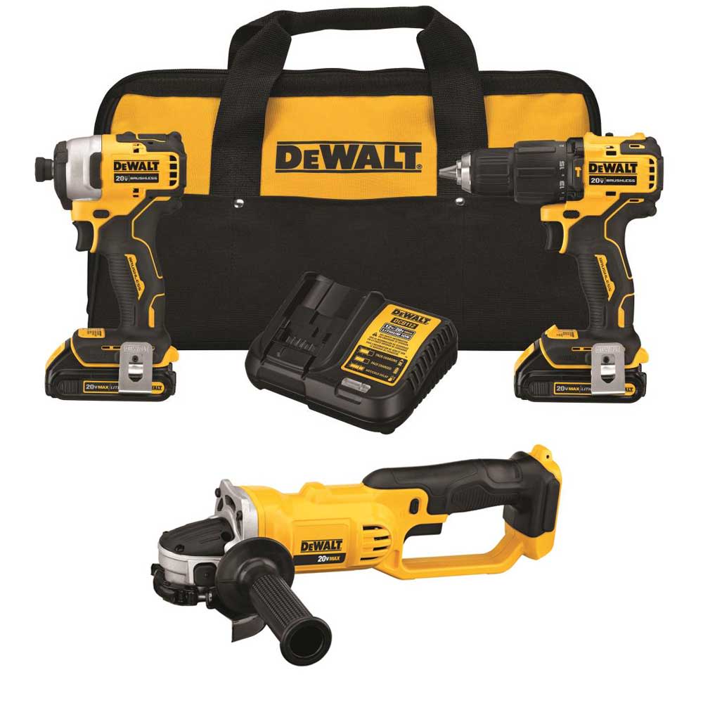 DEWALT ATOMIC 20V MAX 3 Tool Combo Kit Bundle - Ascmtools