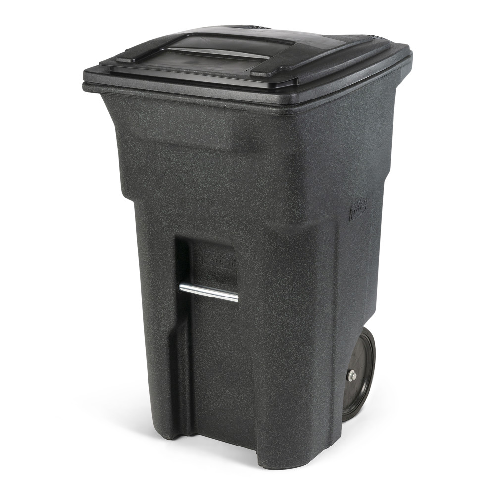 Toter 64 Gallon Trash Can Greenstone with Quiet Wheels and Lid - Ascmtools