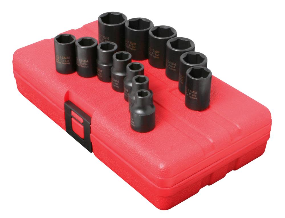 Sunex 3/8 In. Drive Metric Impact Socket Set 13 pc. - Ascmtools