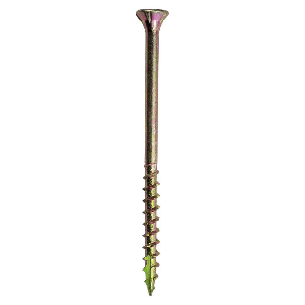 Grip Rite 10-Lb #9 x 3-in Bugle-Head Yellow Zinc Type 17 Star-Drive Interior Wood Screw - Ascmtools