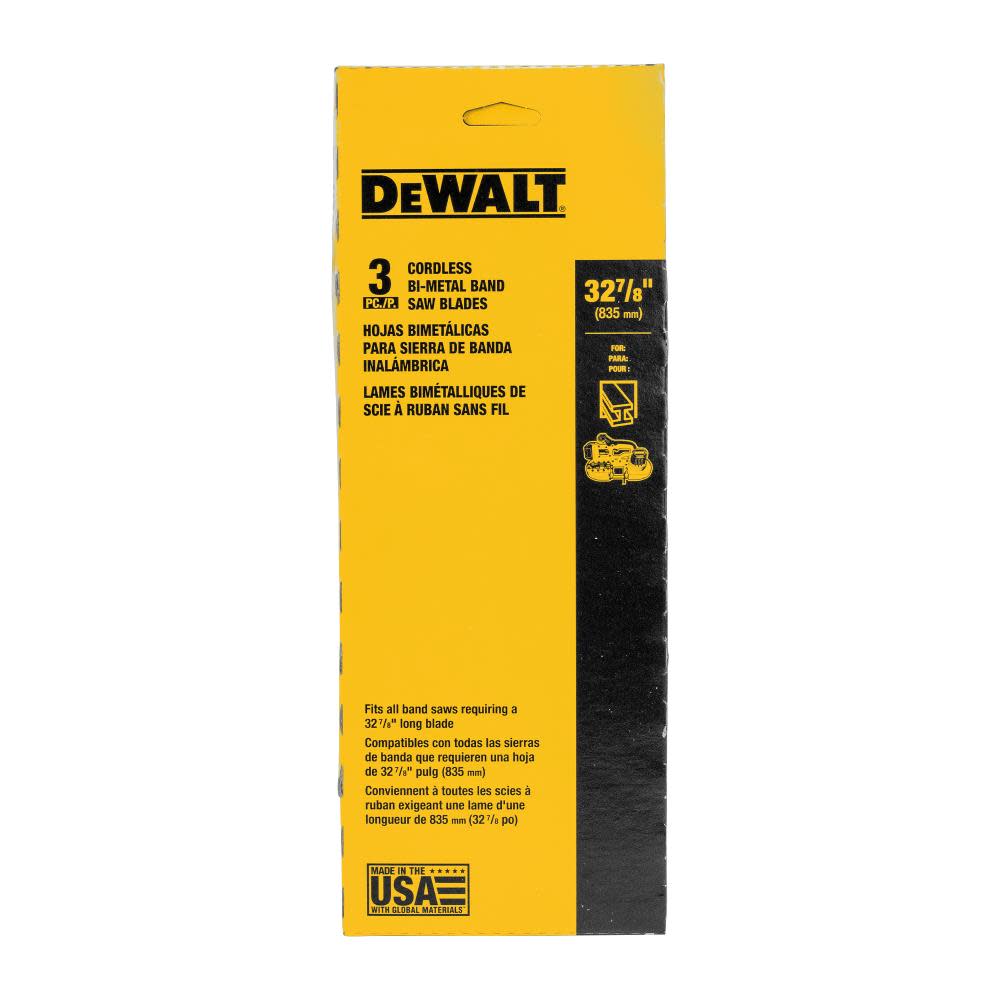 DEWALT 18 TPI Band Saw Blades (3) - Ascmtools