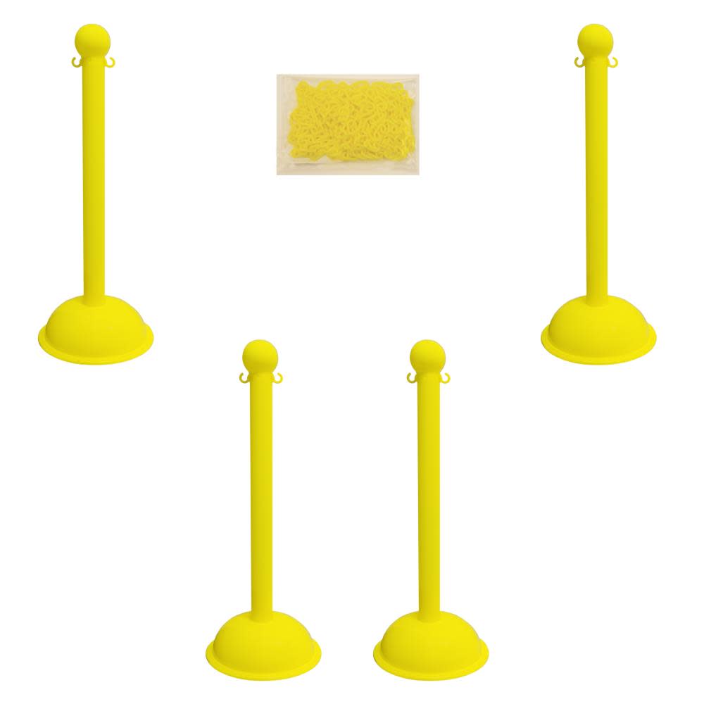 Mr Chain 3″ Stanchion Kit – 4 pk - Ascmtools
