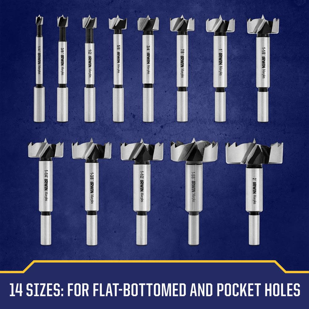 Irwin 14PC Forstner Bit Set Marples - Ascmtools