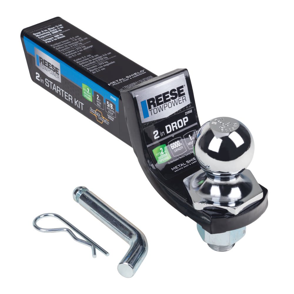 Reese Interlock 9″ 6000 lbs Hitch Ball Mount Starter Kit - Ascmtools