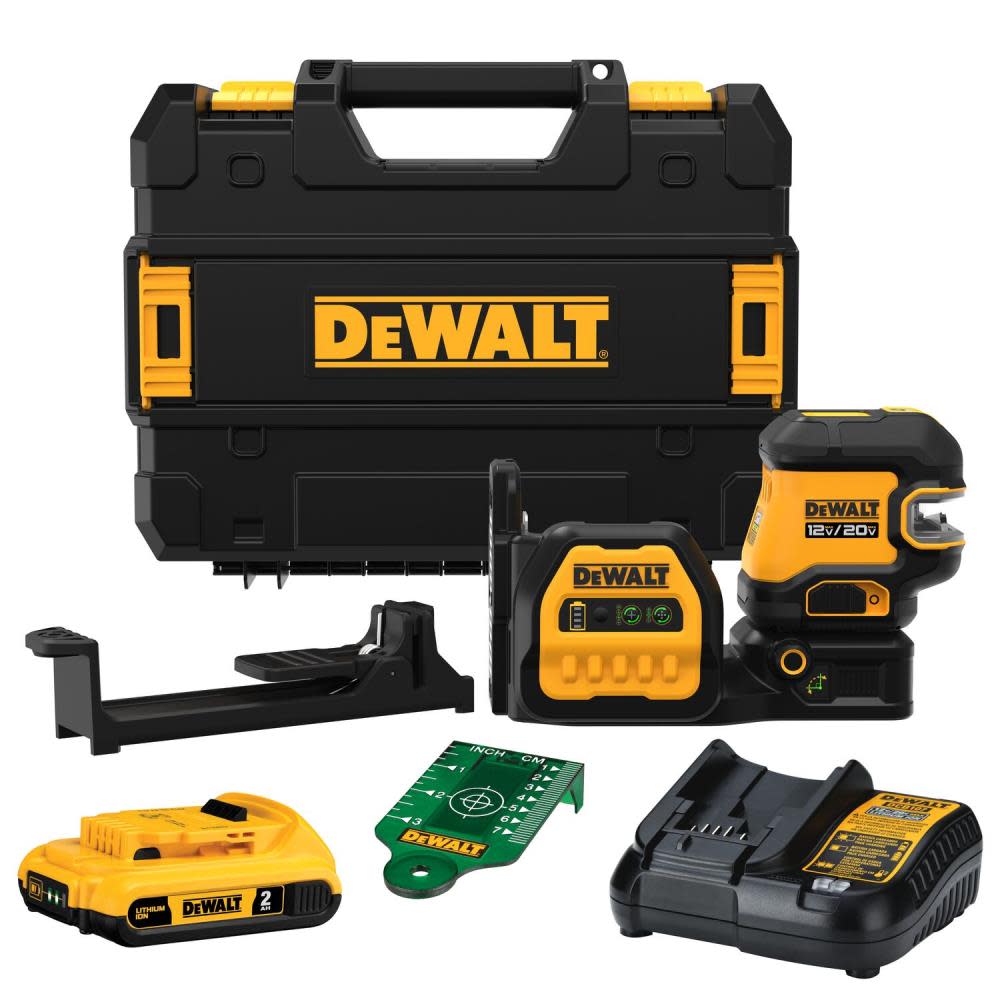 DEWALT 20V MAX 5 Spot Green Line Laser Cordless Kit - Ascmtools