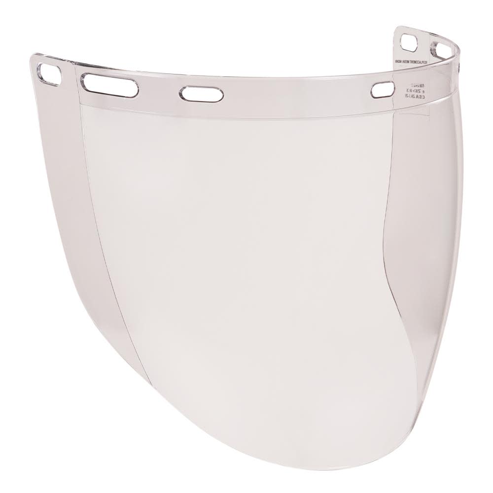 Ergodyne Clear Face Shield Replacement for Cap-Style Hard Hat & Safety Helmet - Ascmtools